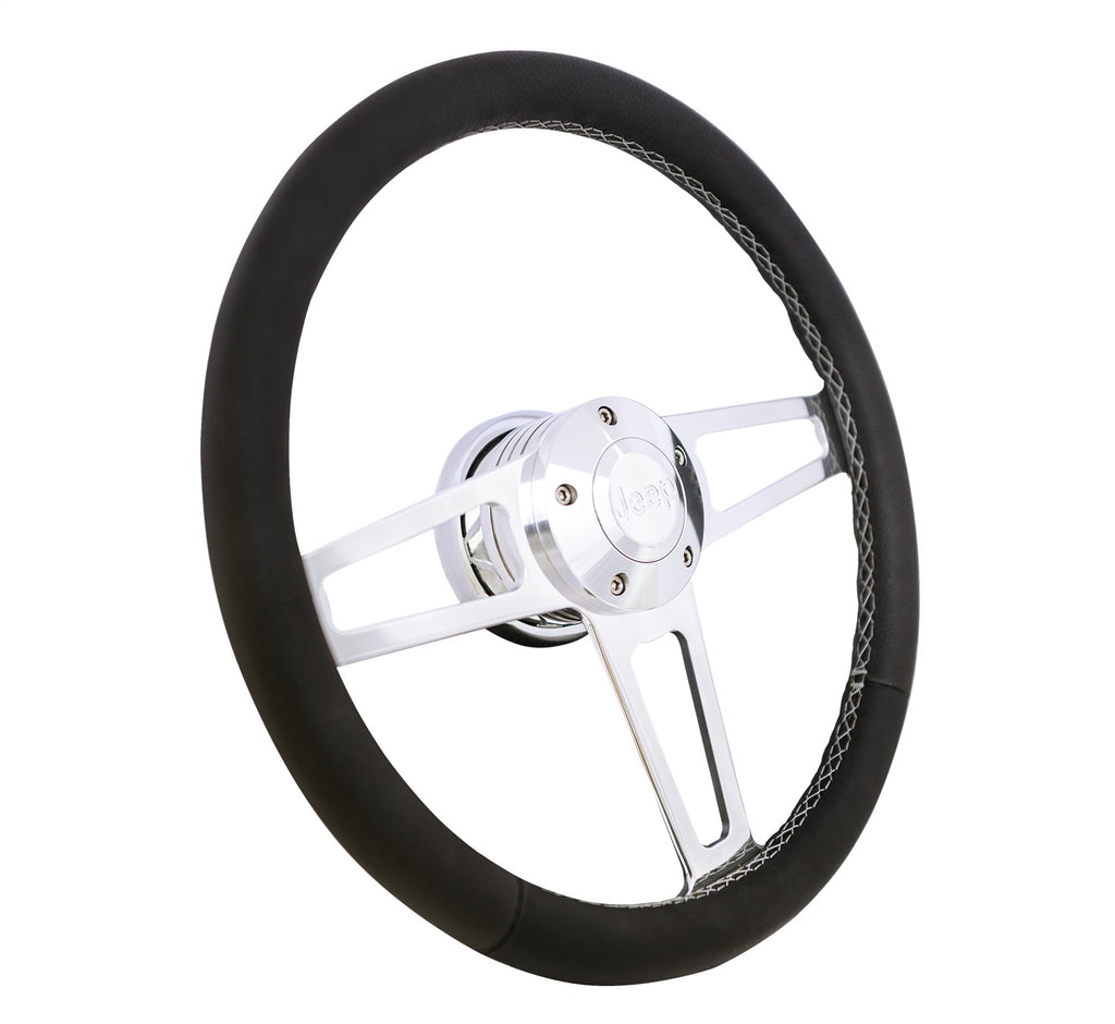 Grant 1914 Billet T Series Steering Wheel and Installation Kit for Select Jeep CJ5, Jeep CJ7, Jeep Cherokee, Jeep Comanche, Jeep J10, Jeep J20, Jeep Scrambler, Jeep Wagoneer, Jeep Wrangler