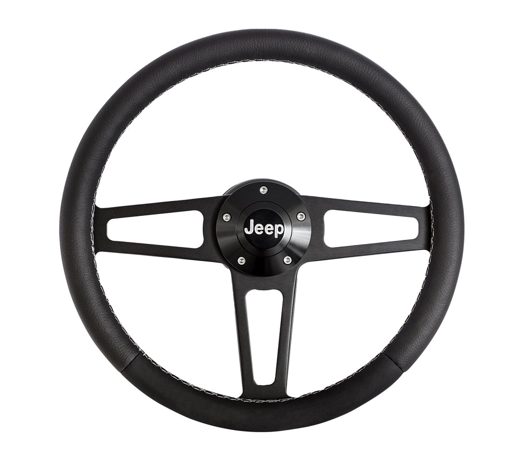 Grant 1919 Billet T Series Steering Wheel and Installation Kit for Select Jeep CJ5, Jeep CJ7, Jeep Cherokee, Jeep Comanche, Jeep J10, Jeep J20, Jeep Scrambler, Jeep Wagoneer, Jeep Wrangler
