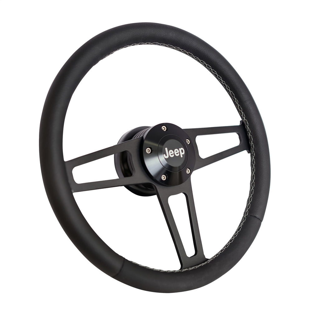 Grant 1919 Billet T Series Steering Wheel and Installation Kit for Select Jeep CJ5, Jeep CJ7, Jeep Cherokee, Jeep Comanche, Jeep J10, Jeep J20, Jeep Scrambler, Jeep Wagoneer, Jeep Wrangler