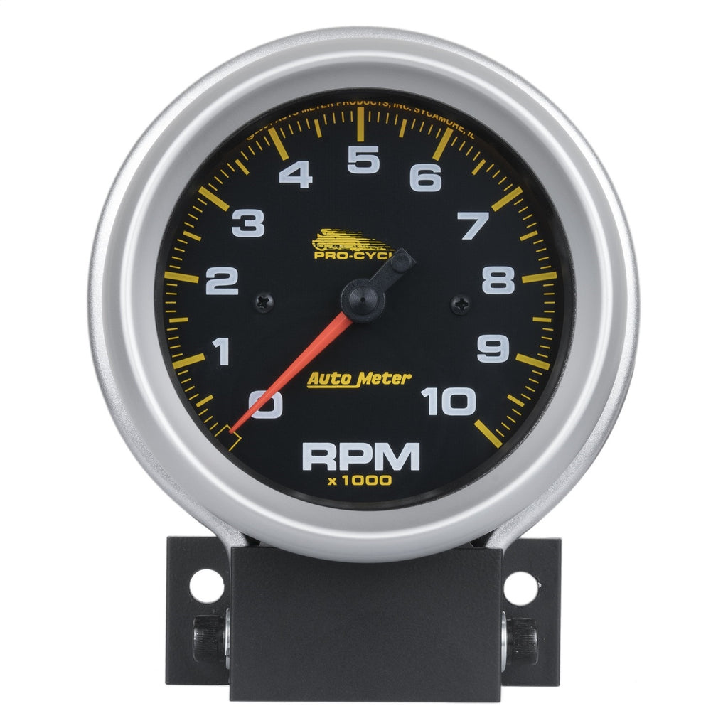 AutoMeter 19202 GAUGE, TACH, 3 3/4", 10K RPM, 2 & 4 CYLINDER, BLACK, PRO-CYCLE