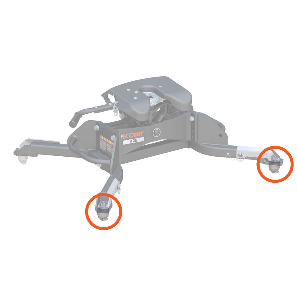 CURT 19203 Replacement 5th Wheel Puck System Anchors for Ram (Large, Fits 16021, 16022)