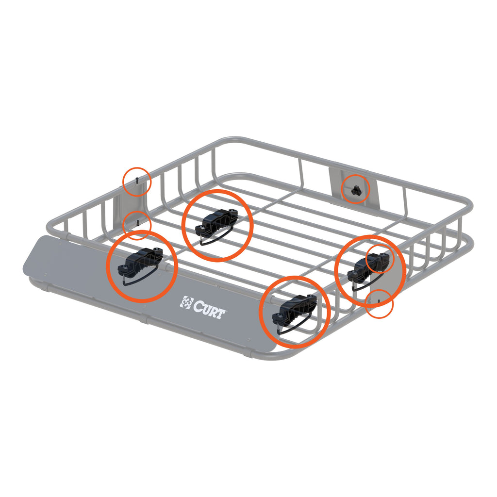 CURT 19231 Replacement Hardware for Roof Rack Cargo Carrier 18115