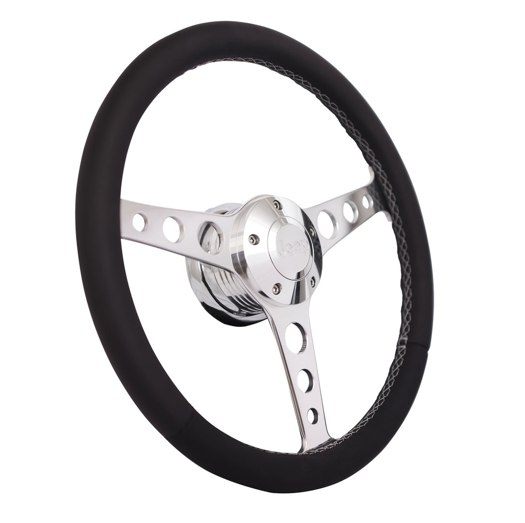 Grant 1924 Billet Classic Series Steering Wheel and Installation Kit for Select Jeep CJ5, Jeep CJ7, Jeep Cherokee, Jeep Comanche, Jeep J10, Jeep J20, Jeep Scrambler, Jeep Wagoneer, Jeep Wrangler