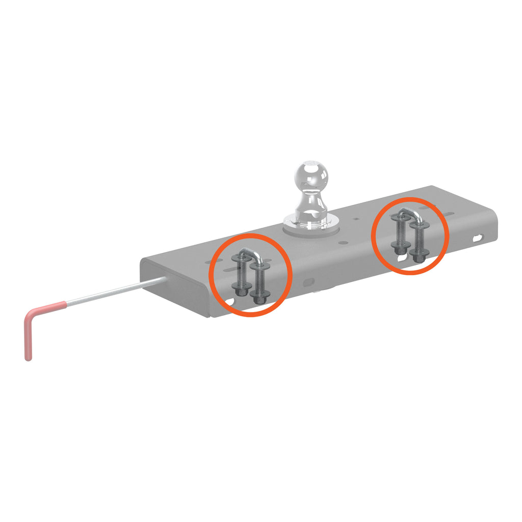 CURT 19260 Replacement Original Double Lock Safety Chain Anchor Kit (Fits 60607)