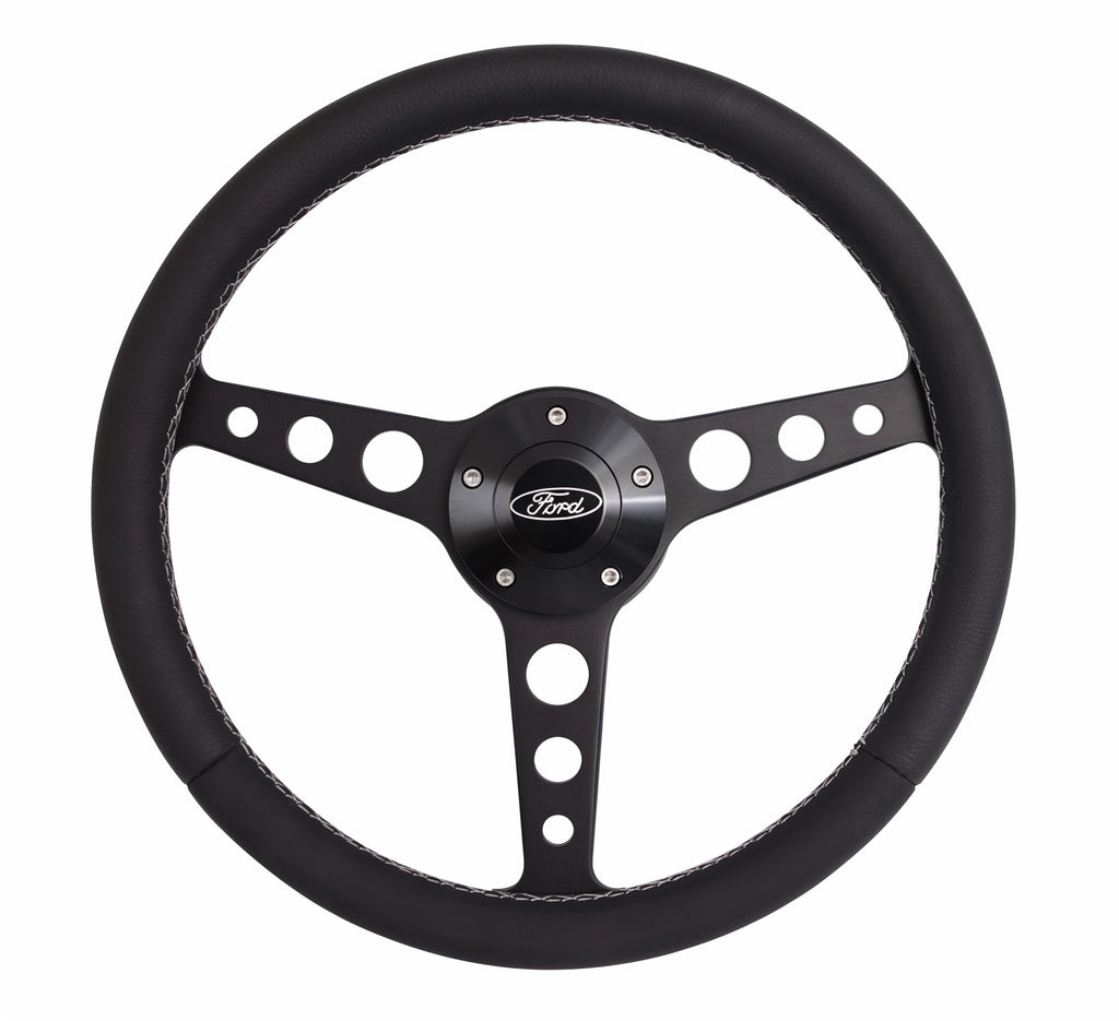 Grant 1927 Billet Classic Series Steering Wheel and Installation Kit for Select Ford B-600, Ford B-700, Ford Bronco, Ford C600, Ford C700, Ford C7000, Ford C800, Ford C8000, Ford Courier, Ford E-100 Econoline, Ford E-100 Econoline Club Wagon, Ford E-150