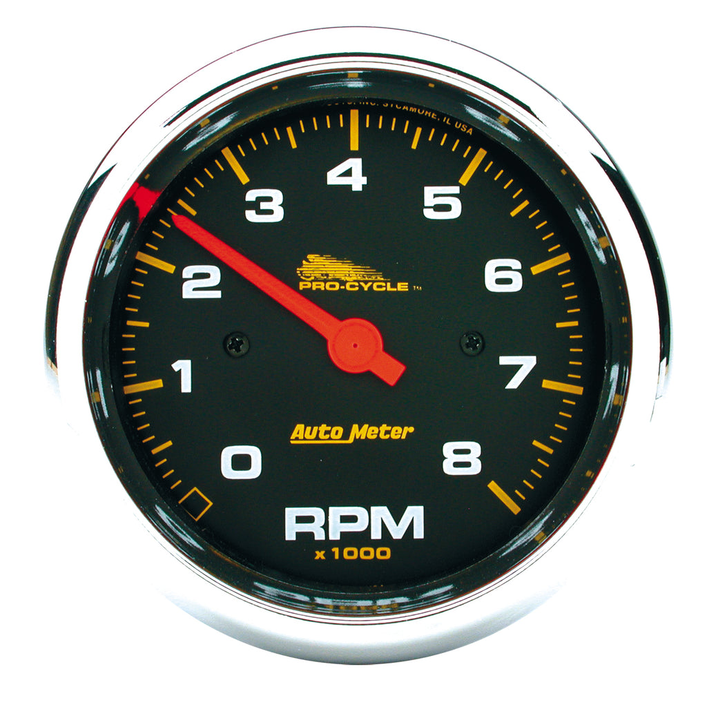 AutoMeter 19300 GAUGE, TACH, 3 3/4", 8K RPM, 2&4 CYLINDER, BLACK, PRO-CYCLE