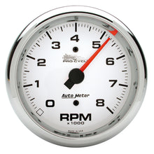 Load image into Gallery viewer, AutoMeter 19301 GAUGE, TACH, 3 3/4", 8K RPM, 2&amp;4 CYLINDER, WHITE, PRO-CYCLE