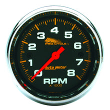 Load image into Gallery viewer, AutoMeter 19304 GAUGE, TACH, 2 5/8", 8K RPM, 2&amp;4 CYLINDER, BLACK, PRO-CYCLE