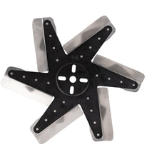 Load image into Gallery viewer, Derale 19313 13" High Performance Stainless Steel Reverse Rotation Flex Fan, Black Hub