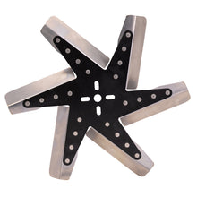 Load image into Gallery viewer, Derale 19315 15" High Performance Stainless Steel Reverse Rotation Flex Fan, Black Hub