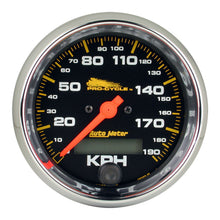 Load image into Gallery viewer, AutoMeter 19350 GAUGE, SPEEDO, 3 3/4", 120 MPH, ELEC, BLACK, PRO-CYCLE