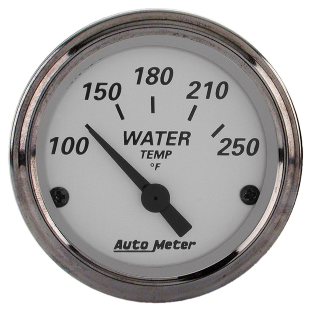 AutoMeter 1938 GAUGE, WATER TEMP, 2 1/16", 250?F, ELEC, AMERICAN PLATINUM