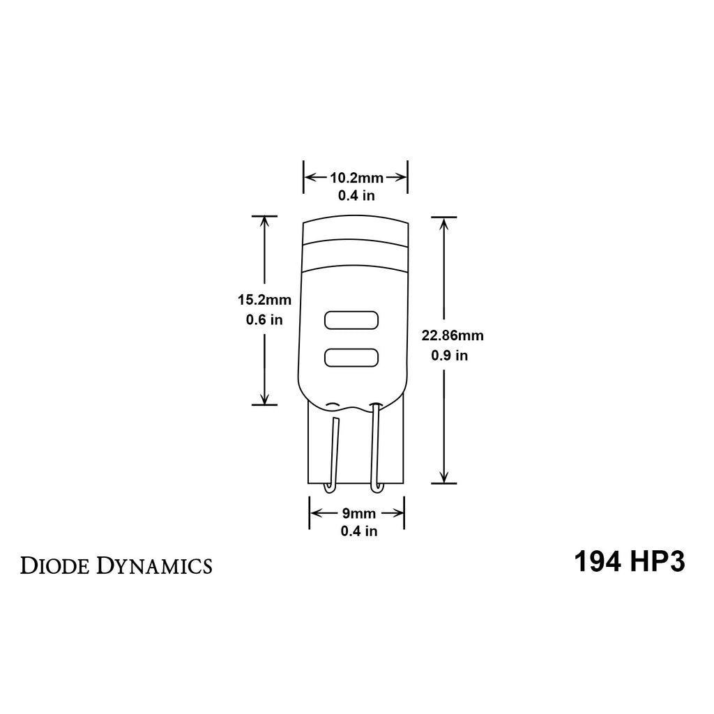 194-Led-Bulb-Hp3-Led---Blue-Short-(Pair)