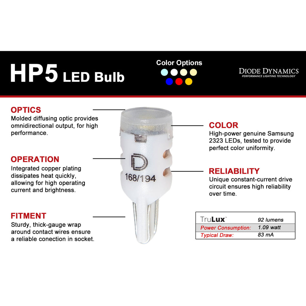 194-Led-Bulb-Hp5-Led-Pure---White-Set-Of-12