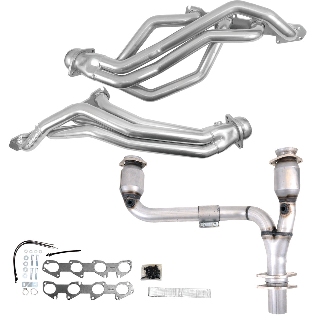 BBK Performance Parts 19503 09-24 RAM 1500 HEMI 5.7 1-3/4 LONG TUBE HEADERS PLUS Y PIPE (SILVER CERAMIC) for Select Dodge Ram 1500, Ram 1500, Ram Classic
