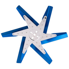 Load image into Gallery viewer, Derale 19518 18" High Performance Alum Standard Rotation Flex Fan, Blue Blade with Chrome Hub