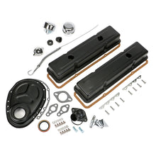Load image into Gallery viewer, 195886-Sb-Chevrolet-283400-Engine-Kit-Without-Pcv-Asphalt-Black-Powdercoated195964-Pontiac-Engi