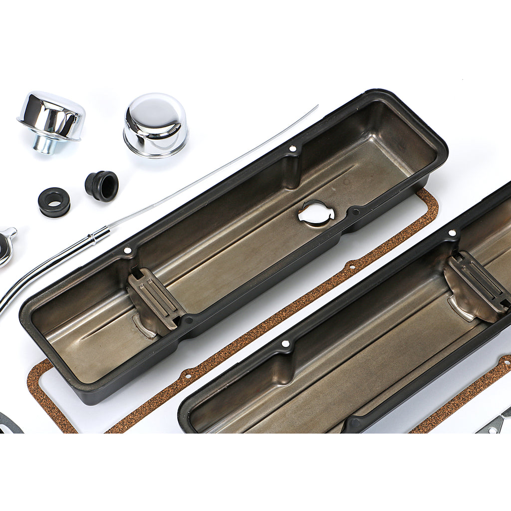 195886-Sb-Chevrolet-283400-Engine-Kit-Without-Pcv-Asphalt-Black-Powdercoated195964-Pontiac-Engi