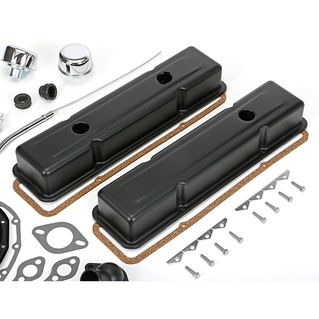 195886-Sb-Chevrolet-283400-Engine-Kit-Without-Pcv-Asphalt-Black-Powdercoated195964-Pontiac-Engi