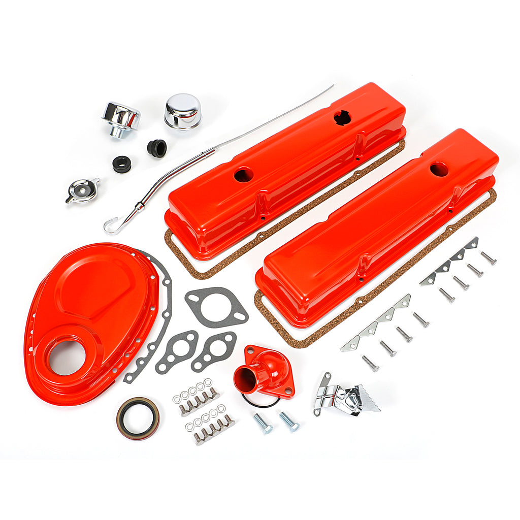 195886-Sb-Chevrolet-283400-Engine-Kit-Without-Pcv-Chevy-Orange-Powdercoated195964-Pontiac-Engin