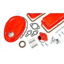 Load image into Gallery viewer, 195886-Sb-Chevrolet-283400-Engine-Kit-Without-Pcv-Chevy-Orange-Powdercoated195964-Pontiac-Engin