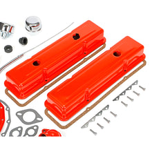 Load image into Gallery viewer, 195886-Sb-Chevrolet-283400-Engine-Kit-Without-Pcv-Chevy-Orange-Powdercoated195964-Pontiac-Engin