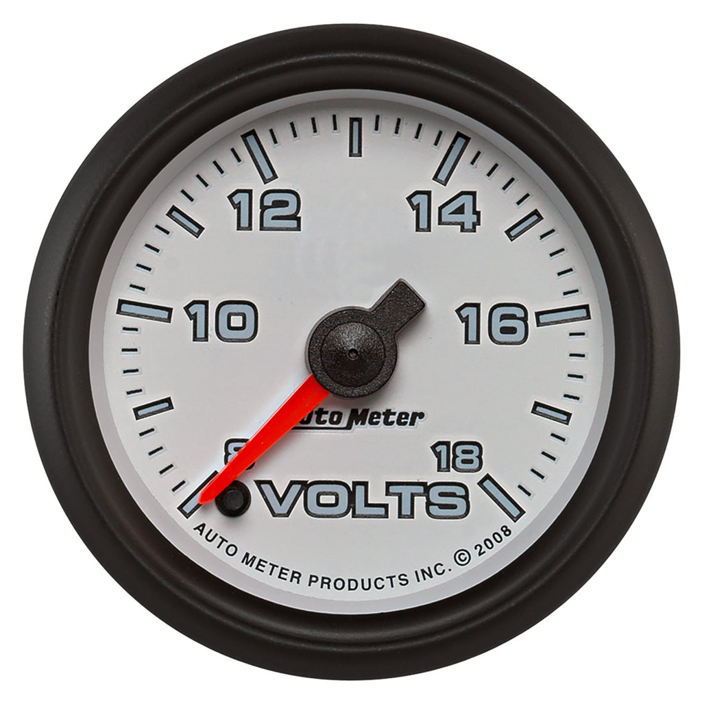 AutoMeter 19592 GAUGE, VOLTMETER, 2 1/16", 18V, DIGITAL STEPPER MOTOR, WHITE, PRO-CYCLE