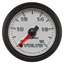 Load image into Gallery viewer, AutoMeter 19592 GAUGE, VOLTMETER, 2 1/16", 18V, DIGITAL STEPPER MOTOR, WHITE, PRO-CYCLE