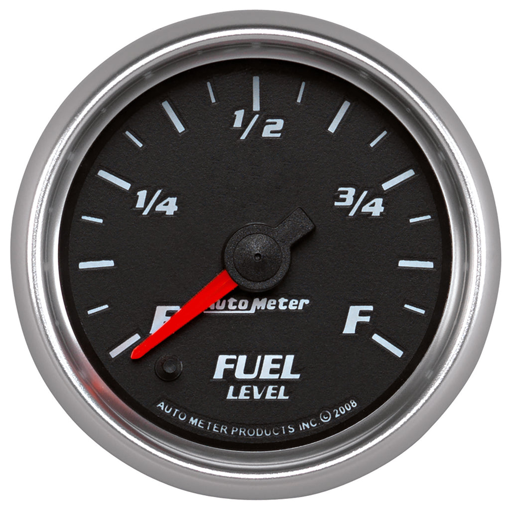 AutoMeter 19609 GAUGE, FUEL LEVEL, 2 1/16", 0-280O PROGRAMMABLE, BLACK, PRO-CYCLE