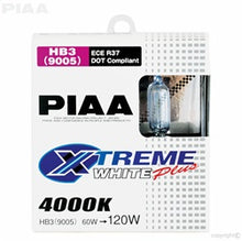 Load image into Gallery viewer, PIAA 19615 9005/HB3 Xtreme White Plus Replacement Bulb for Select Acura CL, Acura ILX, Acura Integra, Acura MDX, Acura NSX, Acura RDX, Acura RL, Acura RSX, Acura TL, Acura TSX, Acura ZDX, BMW X5, BMW Z3, Buick Century, Buick Encore, Buick LeSabre, Buick