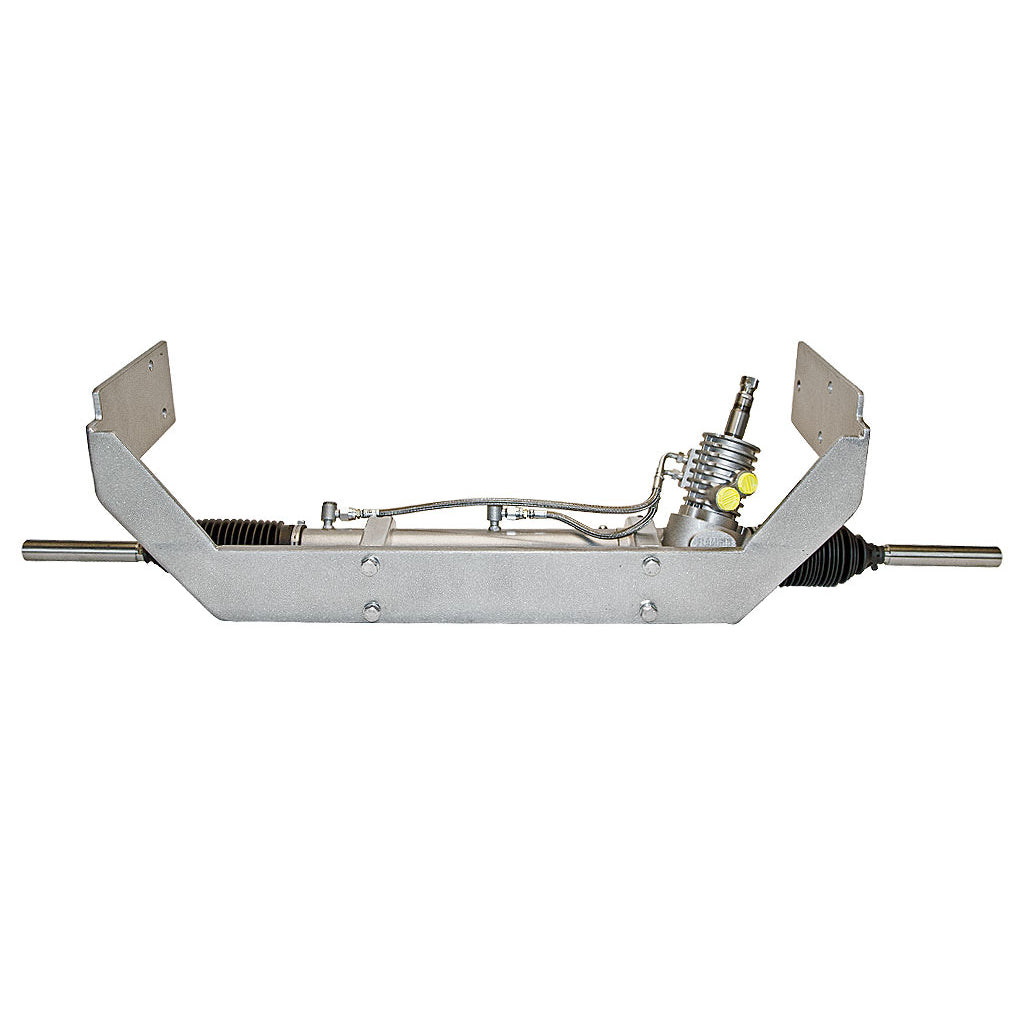 1965-70-Mustang-Rhd-Power-Rack-And-Pinion-Cradle-Kit---Polished-Tilt-Column