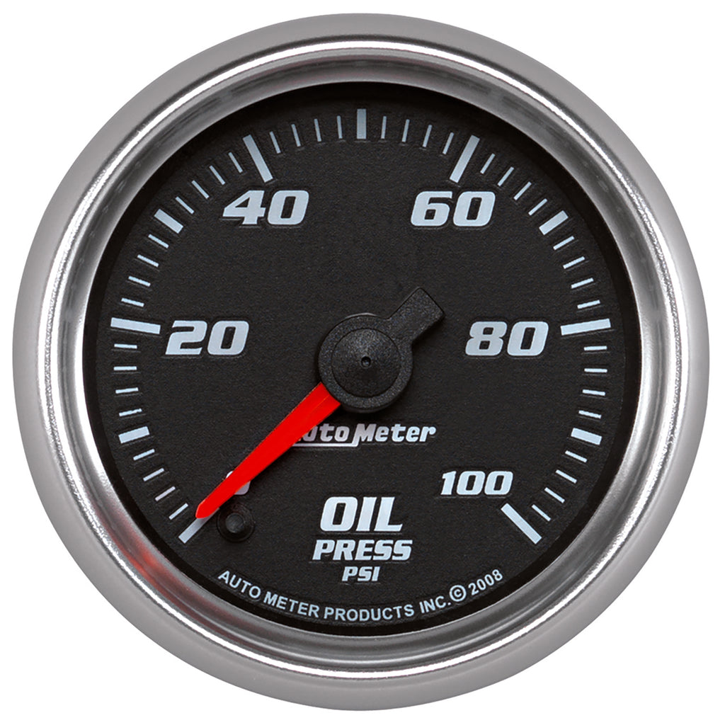 AutoMeter 19652 GAUGE, OIL PRESSURE, 2 1/16", 100PSI, DIGITAL STEPPER MOTOR, BLACK, PRO-CYCLE