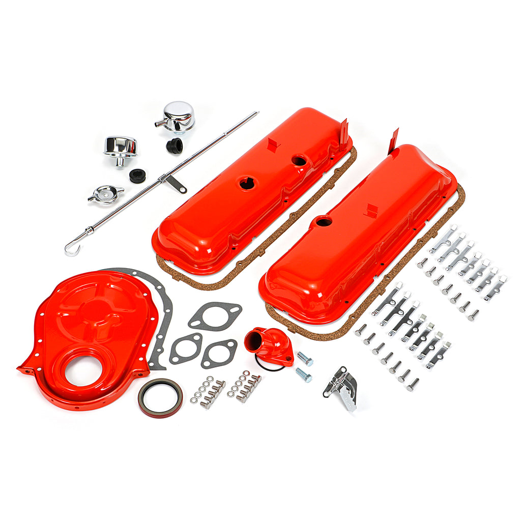 196595-Bb-Chevrolet-396454-Engine-Kit-With-Pcv-Chevy-Orange-Powdercoated195964-Pontiac-Engines