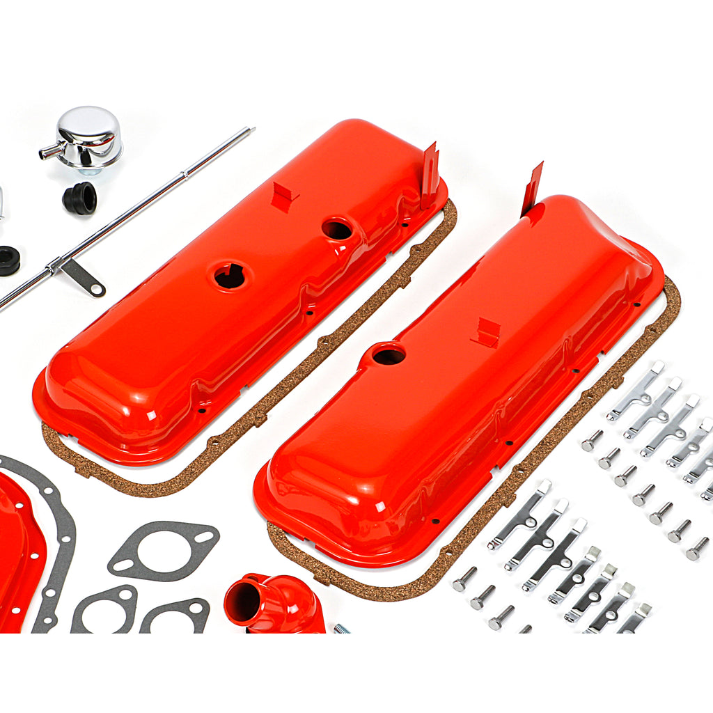 196595-Bb-Chevrolet-396454-Engine-Kit-With-Pcv-Chevy-Orange-Powdercoated195964-Pontiac-Engines