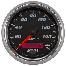 Load image into Gallery viewer, AutoMeter 19689 GAUGE, SPEEDOMETER, 3 3/8", 160MPH, ELEC. PROGRAMMABLE, BLACK, PRO-CYCLE