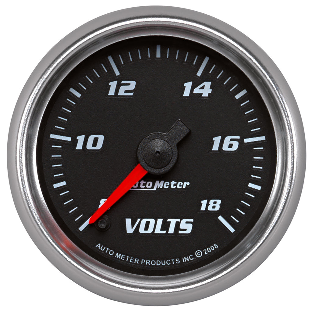 AutoMeter 19692 GAUGE, VOLTMETER, 2 1/16", 18V, DIGITAL STEPPER MOTOR, BLACK, PRO-CYCLE