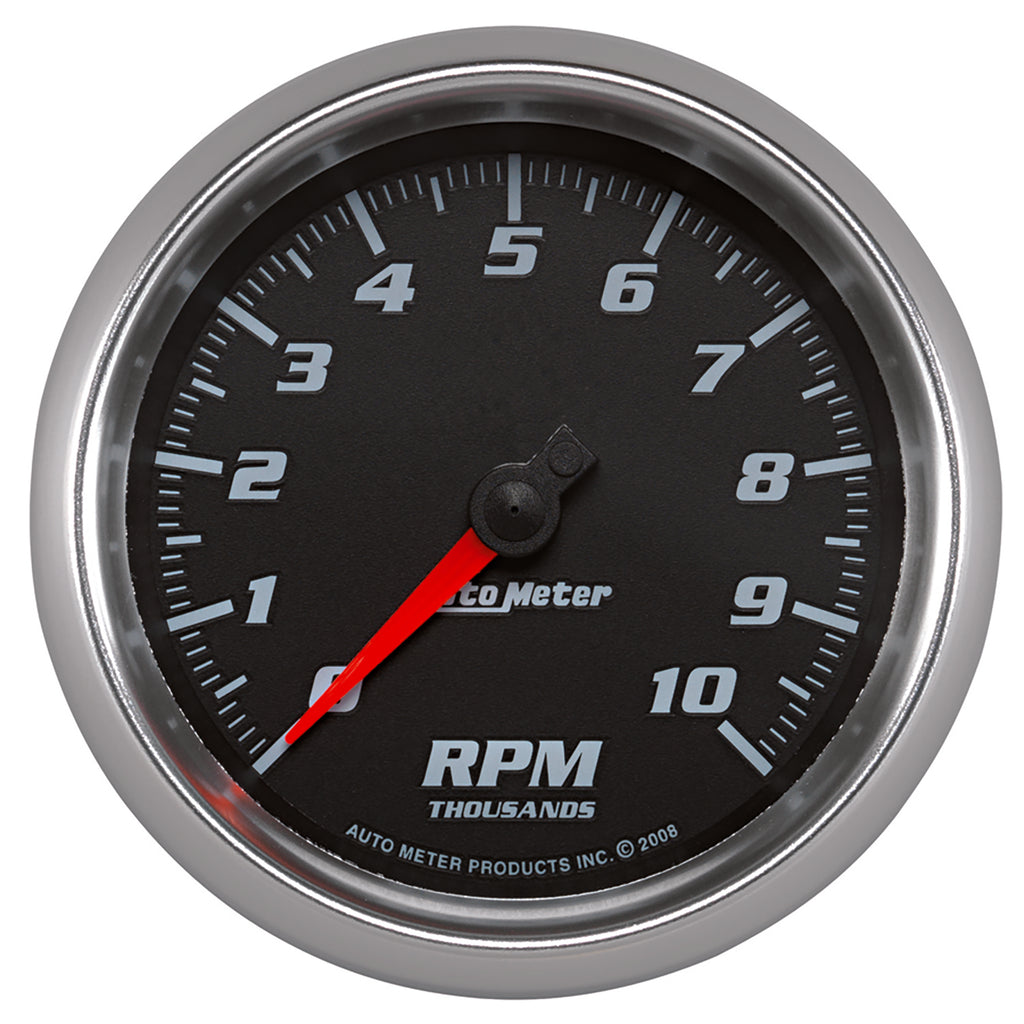AutoMeter 19698 GAUGE, TACHOMETER, 3 3/8", 10K RPM, BLACK, PRO-CYCLE