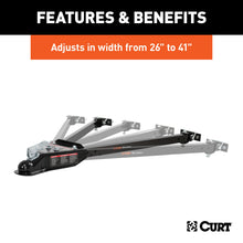 Load image into Gallery viewer, CURT 19745 Universal Tow Bar with 2" Coupler, 5,000 lbs, Adjusts 26" to 40"