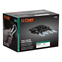 Load image into Gallery viewer, CURT 19749 65" Safety Chains with 2 Snap Hooks Each (5,000 lbs, Vinyl-Coated, 2-Pack)