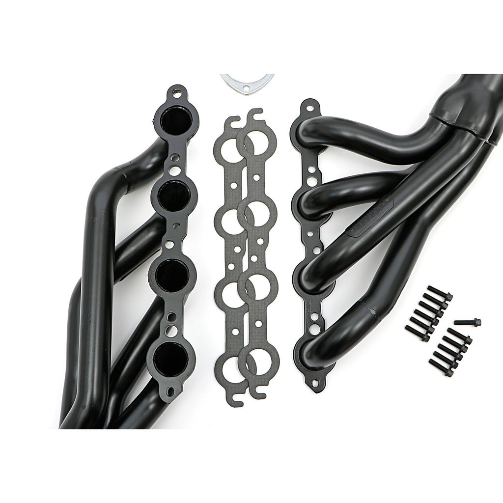 1978-88-A-BodyG-Body-Ls-Swap-Header-Mild-Steel-1-34-In.-Black-Maxx-Coated