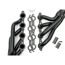 Load image into Gallery viewer, 1978-88-A-BodyG-Body-Ls-Swap-Header-Mild-Steel-1-34-In.-Black-Maxx-Coated