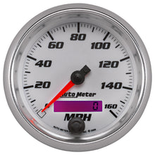 Load image into Gallery viewer, AutoMeter 19789 GAUGE, SPEEDOMETER, 3 3/8", 160MPH, ELEC. PROGRAMMABLE, WHITE, PRO-CYCLE