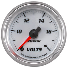 Load image into Gallery viewer, AutoMeter 19792 GAUGE, VOLTMETER, 2 1/16", 18V, DIGITAL STEPPER MOTOR, WHITE, PRO-CYCLE
