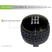 Load image into Gallery viewer, 1987-95-Jeep-Yj-5-Speed-Shift-Knob-Black-Dv8-Offroad