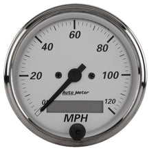 Load image into Gallery viewer, AutoMeter 1988 GAUGE, SPEEDOMETER, 3 1/8", 120MPH, ELEC. PROGRAM., AMERICAN PLATINUM