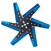 Load image into Gallery viewer, Derale 19917 17" High Performance Aluminum Standard Rotation Flex Fan Blue Blade w/ Black Hub