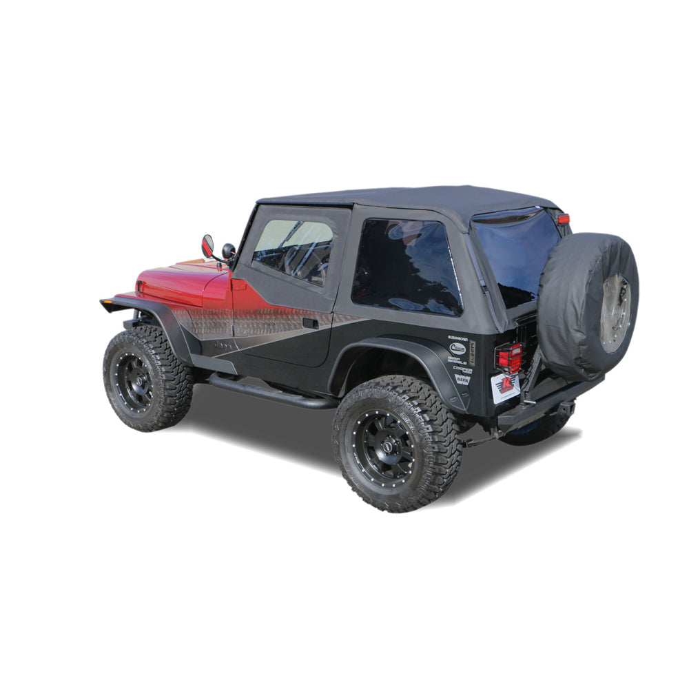 1992-1995-Jeep-Wrangler(Yj)-Frameless-Soft-Top-Kit---Black-Diamond