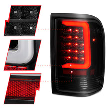 Load image into Gallery viewer, 1993-1997-Ford-Ranger-Led-Tail-Lights-W-Light-Bar-Black-Housing-Smoked-Lens