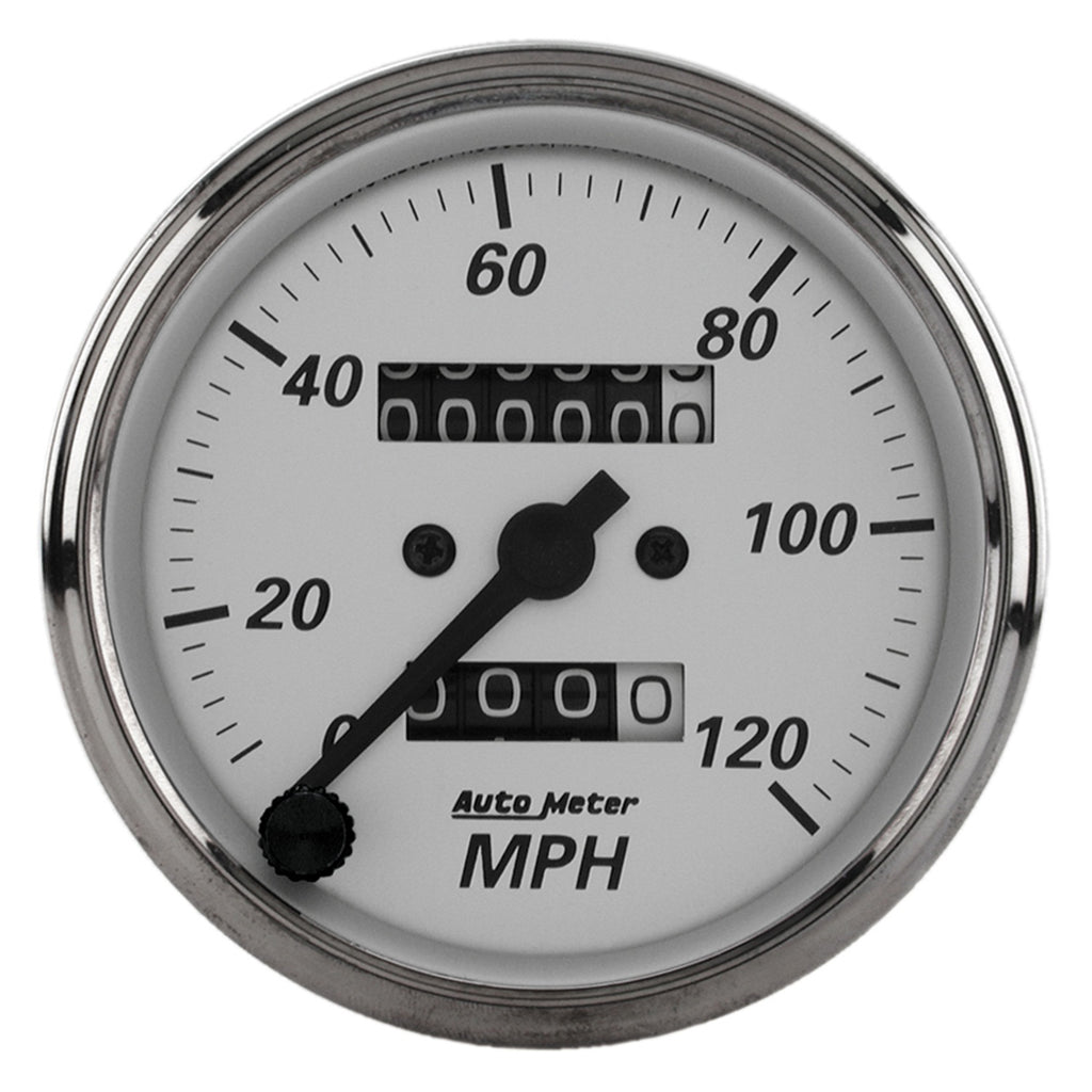 AutoMeter 1993 GAUGE, SPEEDOMETER, 3 1/8", 120MPH, MECHANICAL, AMERICAN PLATINUM