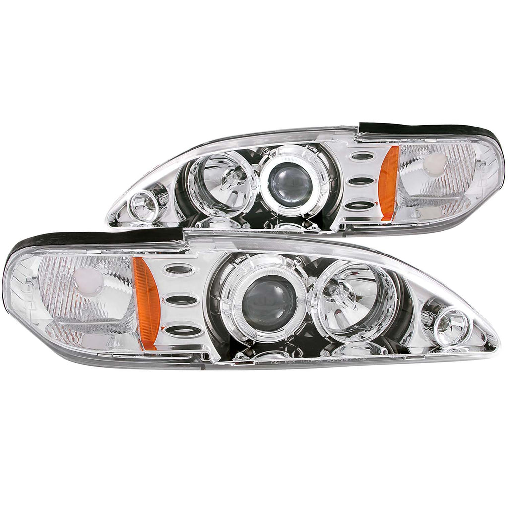 1994-1998-Ford-Mustang-Projector-Headlights-W-Halo-Chrome-1Pc